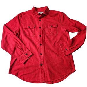 Alaska 1959 Wilderness Gear Chamois Red Flannel Shirt Long Sleeve Outdoors Large